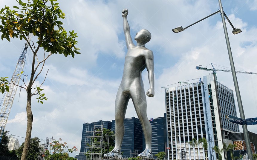 China Customized Giant Stainless Steel Statue The Victor Suppliers