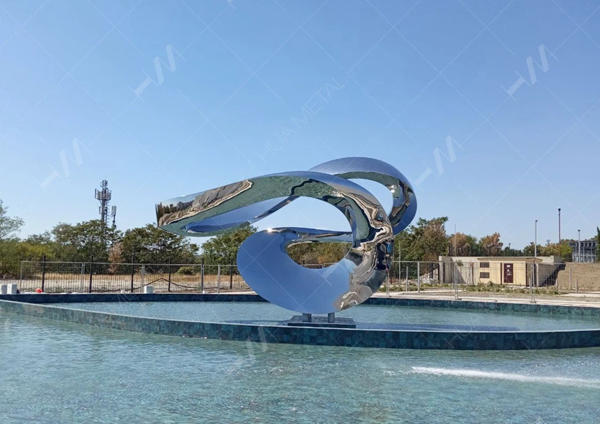stainless steel sculpture Zephyr in Gelendzhik, Russia stainless steel sculpture Zephyr in Gelendzhik, Russia