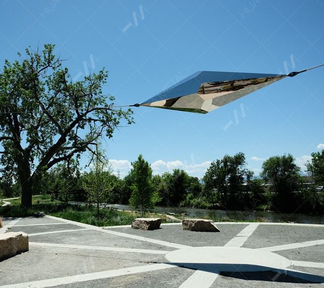Contemporary Mirror Stainless Steel Sculpture Infinite Span