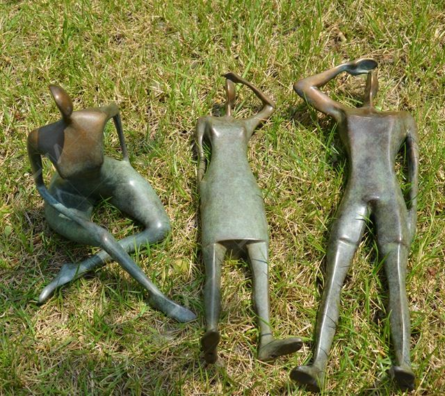 Contemporary Bronze Statue The Travellers