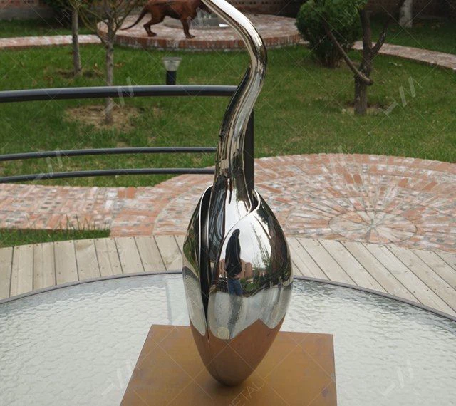 Modern Stainless Steel Seed Sculpture