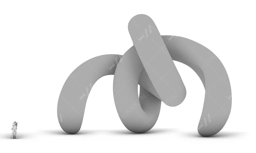 3D model of Large stainless steel sculpture 3D model of Large stainless steel sculpture