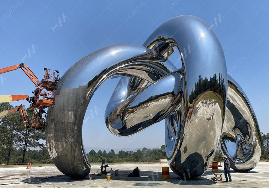Large stainless steel sculpture 860-1 Large stainless steel sculpture 860-1