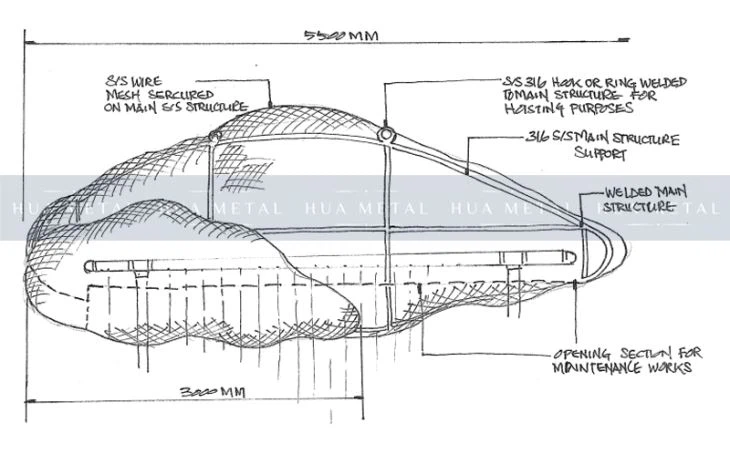 Design-drawing-of-could-shape-sculpture