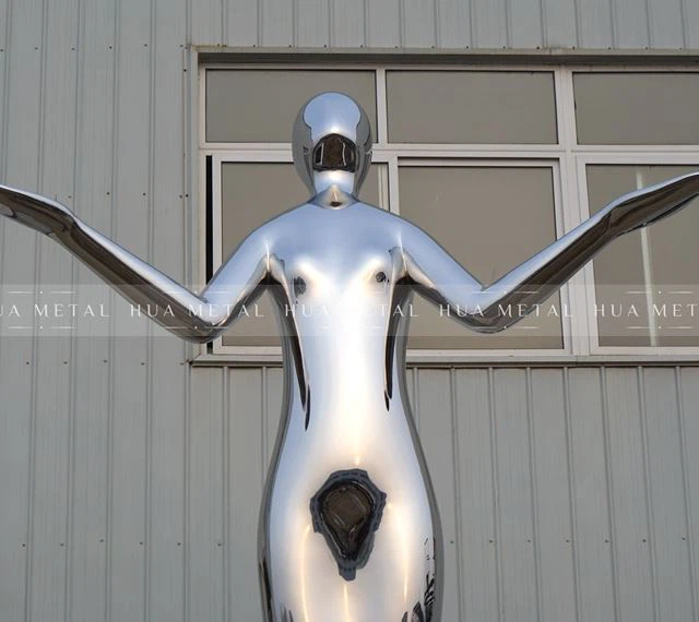 Polished Stainless Steel Statue
