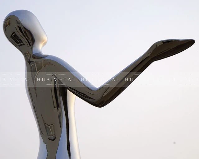 Polished Stainless Steel Statue