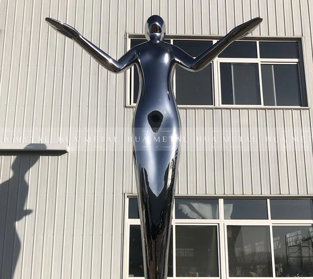 Polished Stainless Steel Statue