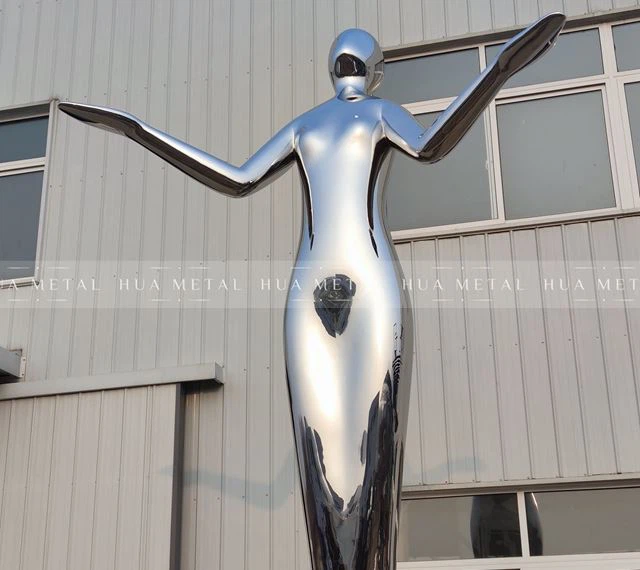 Polished Stainless Steel Statue