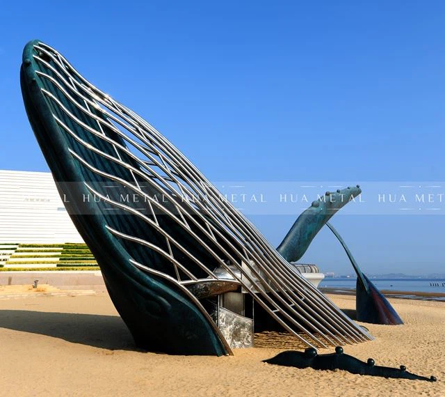 Forged Bronze Whale Statue