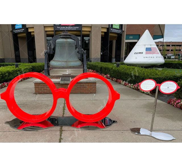 Red Glasses Sculpture