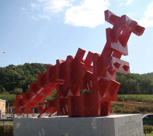 Steel Outdoor Spray Painted Sculpture