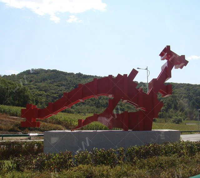 Steel Outdoor Spray Painted Sculpture